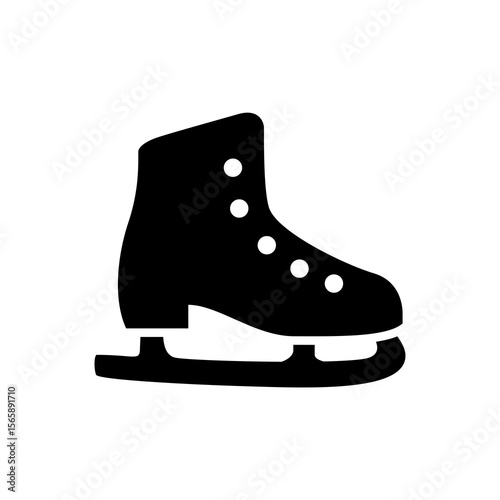 Ice Skates Winter Sports Equipment Icon, Figure Skating, Hockey, Blade, Ice