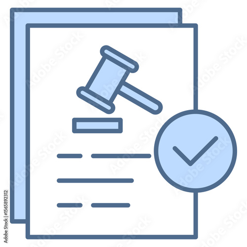 Legal Blue Icon Element For Design