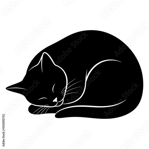 Different Cat Yoga Silhouette Pose t-shirt vector