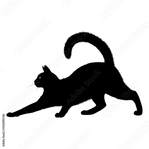 Different Cat Yoga Silhouette Pose t-shirt vector