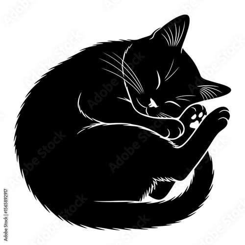 Different Cat Yoga Silhouette Pose t-shirt vector