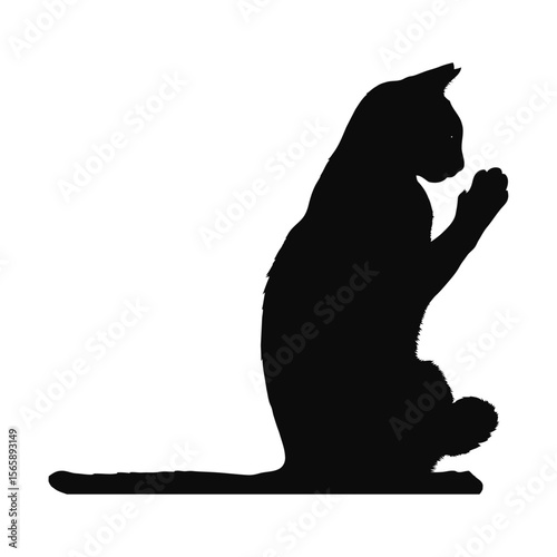Different Cat Yoga Silhouette Pose t-shirt vector