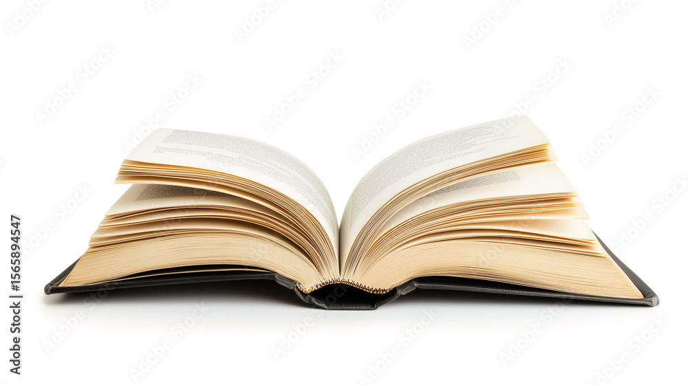 Fototapeta premium open book isolated on white background