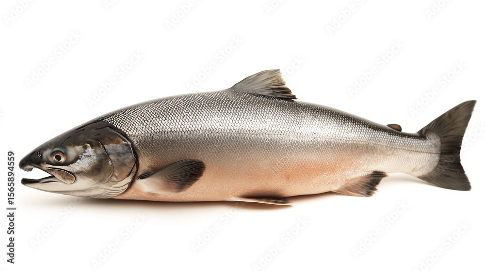 Obraz premium Salmon fish isolated on white