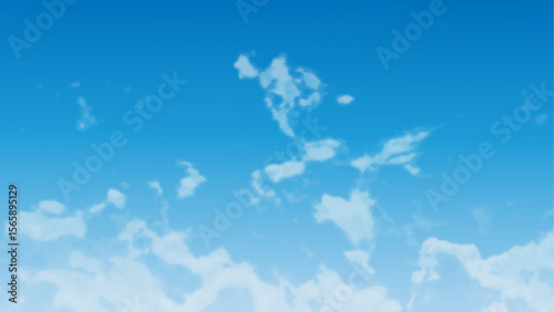  blue sky with halftone white clouds. vector illustration.