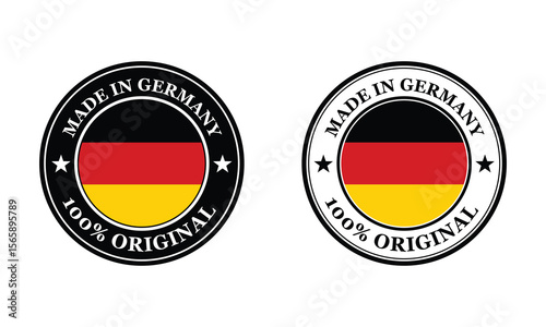 Made in germany label design in 2 style