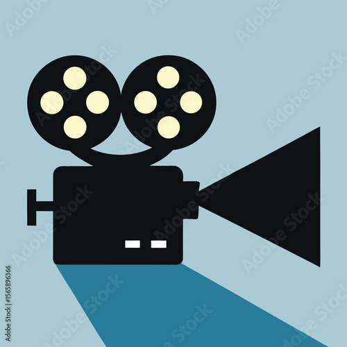 Classic Film Camera Icon Vintage Movie Production Symbol