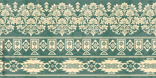 Native pattern american tribal indian ornament pattern geometric ethnic textile texture tribal aztec pattern navajo mexican fabric seamless Vector decoration fashion