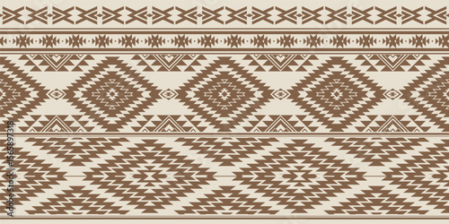 floral pattern vintage ethnic modern embroidery texture boho design vector illustration hand drawn pink flower motif branches leaves wallpaper seamless background border.