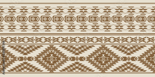 Native pattern american tribal indian ornament pattern geometric ethnic textile texture tribal aztec pattern navajo mexican fabric seamless Vector decoration fashion