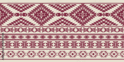 Native pattern american tribal indian ornament pattern geometric ethnic textile texture tribal aztec pattern navajo mexican fabric seamless Vector decoration fashion
