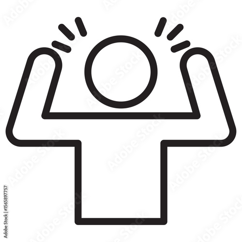 Angry person icon vector illustration isolated sign
