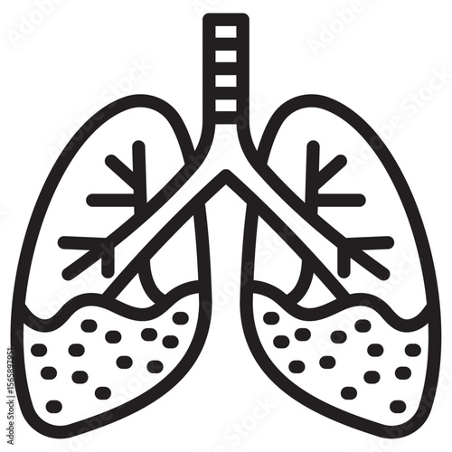 Asthma icon vector illustration isolated sign