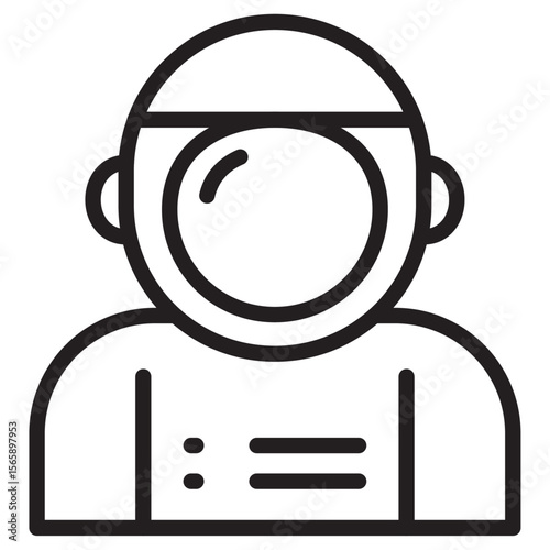 Astronaut or cosmonaut icon vector illustration isolated sign