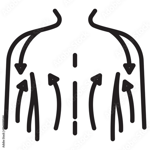 Back massage icon vector illustration isolated sign