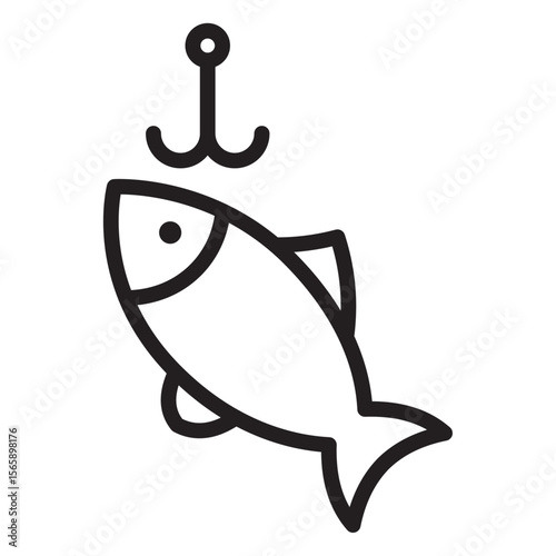 Bait Fishing Minnow icon vector illustration isolated sign