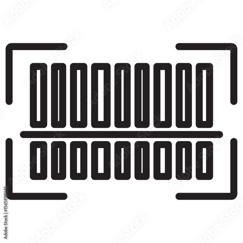 Bar code scanner icon vector illustration isolated sign