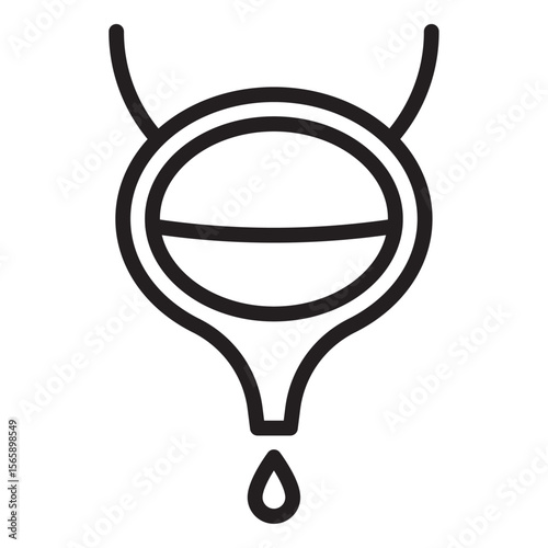 Bladder flush icon vector illustration isolated sign