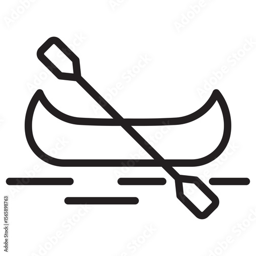 canoe icon vector illustration isolated sign