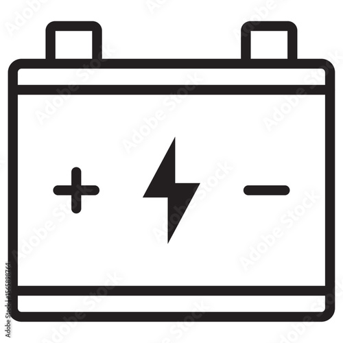 Car battery icon vector illustration isolated sign