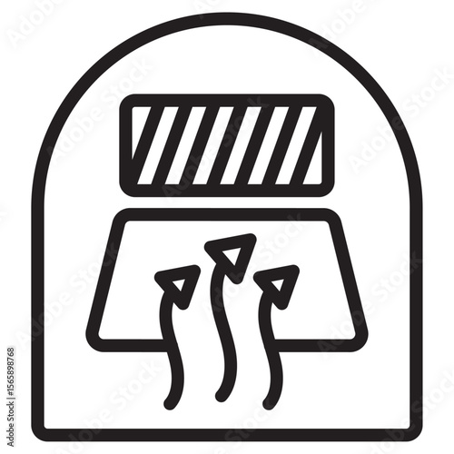 Car demister icon vector illustration isolated sign