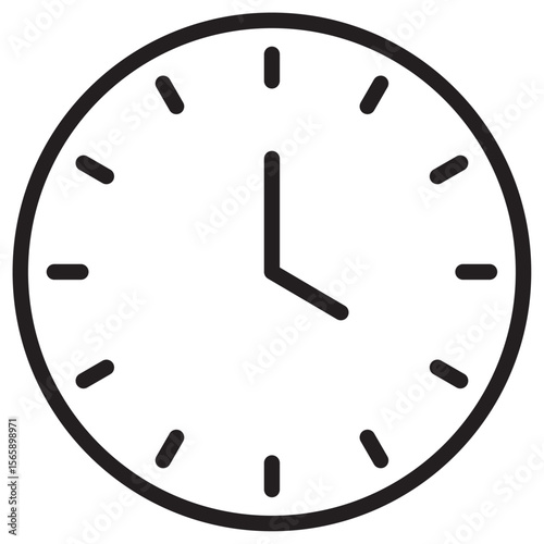 Clock icon vector illustration isolated sign