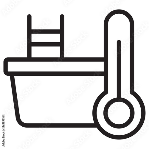 Cold plunge icon vector illustration isolated sign