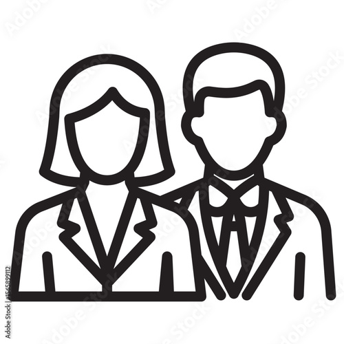 Company staff icon vector illustration isolated sign