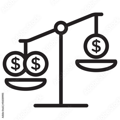 Compare price icon vector illustration isolated sign