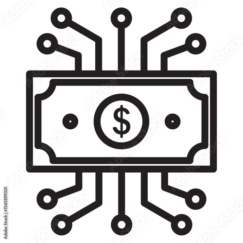 Digital Currency icon vector illustration isolated sign
