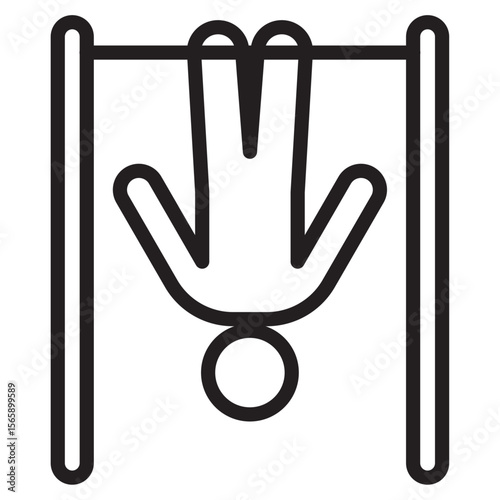 exercise hang bar icon vector illustration isolated sign