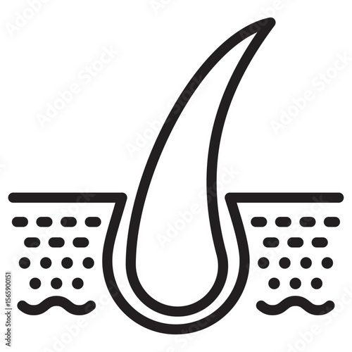 Hair Split Ends icon vector illustration isolated sign