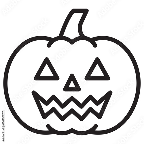 Halloween pumpkin icon vector illustration isolated sign