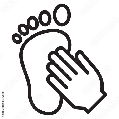 hand and foot icon vector illustration isolated sign