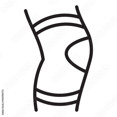 Knee Orthopedic Brace icon vector illustration isolated sign