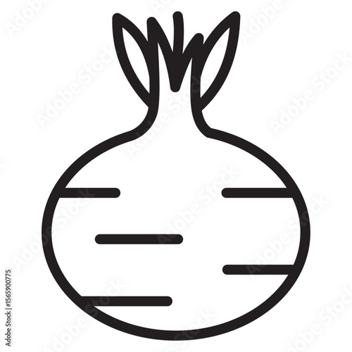 kohlrabi icon vector illustration isolated sign