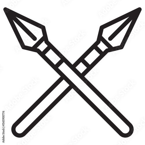 lance icon vector illustration isolated sign