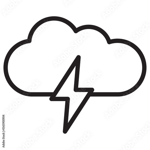 Lightning icon vector illustration isolated sign