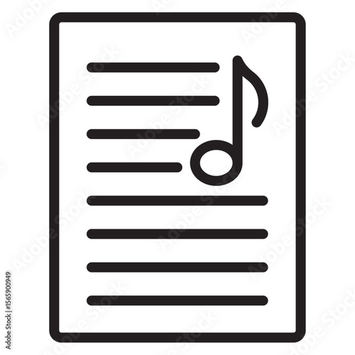 Lyrics icon vector illustration isolated sign