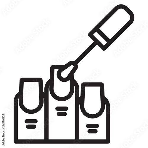 nails polish icon vector illustration isolated sign