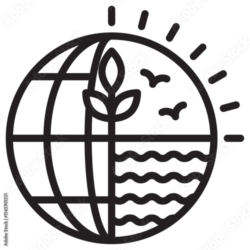 Natural resources icon vector illustration isolated sign