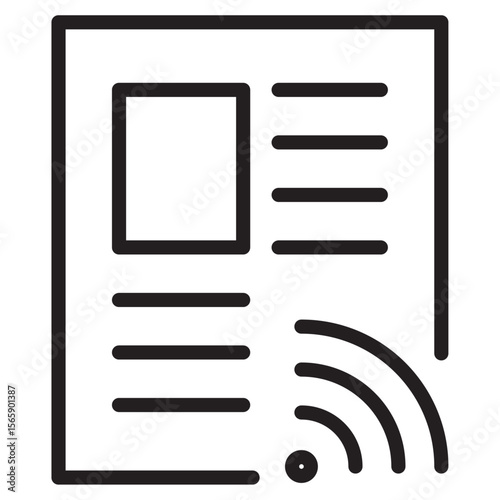 News Feed icon vector illustration isolated sign