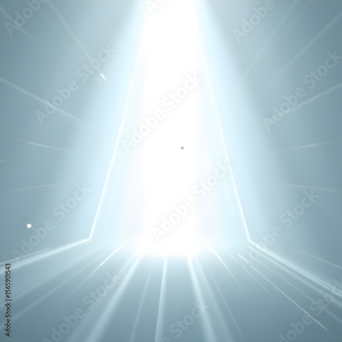 abstract light background and the appearance of a mystical doorway or portal shining beams of light in every direction 