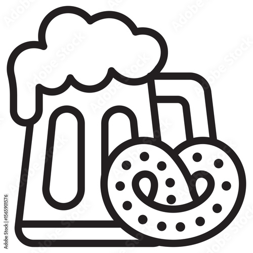 oktoberfest icon vector illustration isolated sign