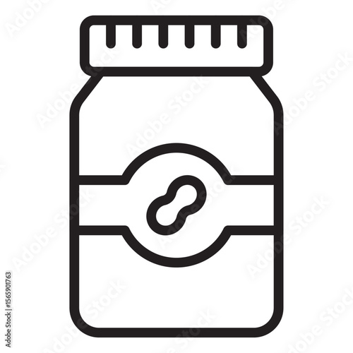 Peanut butter icon vector illustration isolated sign