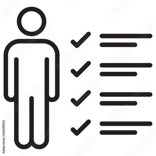 Personal Assessment icon vector illustration isolated sign