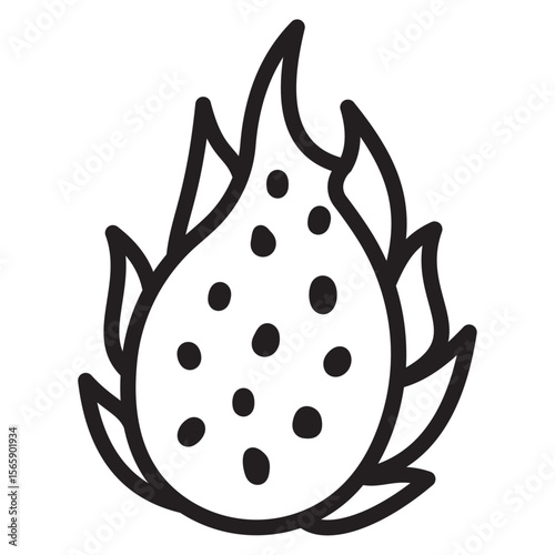 pitaya icon vector illustration isolated sign