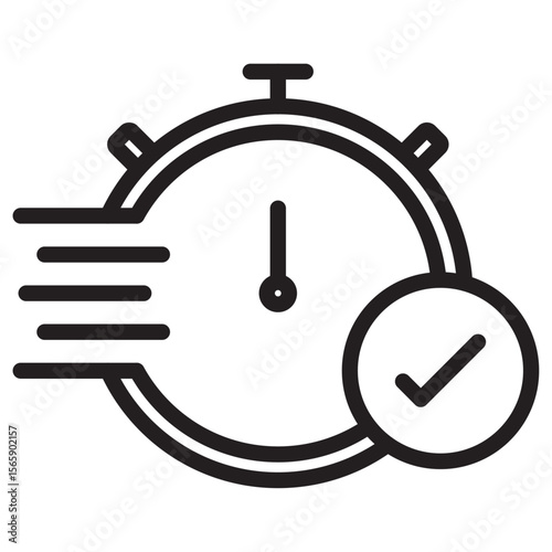Quick approval icon vector illustration isolated sign