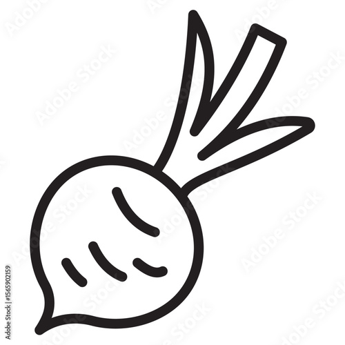 radish icon vector illustration isolated sign