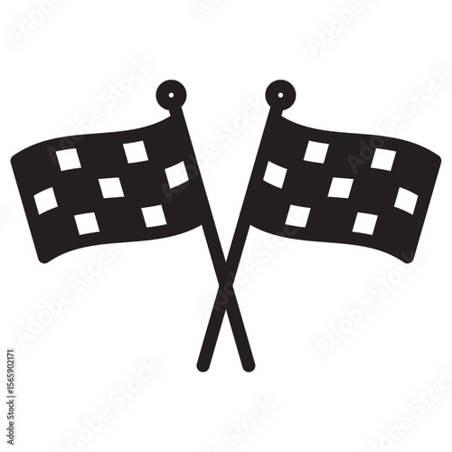 Racing flag icon vector illustration isolated sign